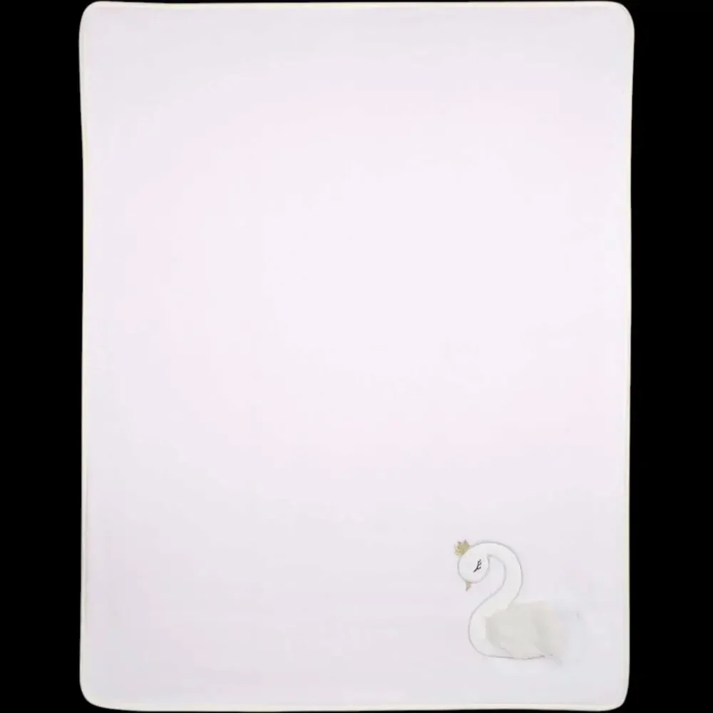NEW Lambs & Ivy Retired White Signature Swan Princess Baby Blanket